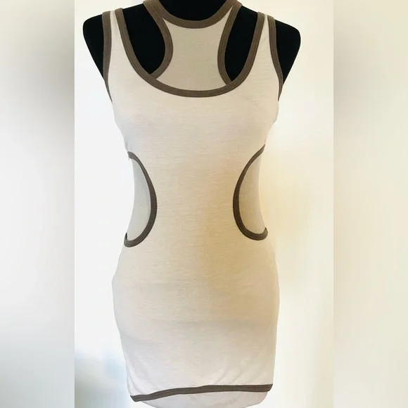 grey bodycon tank dress Tatum Stretch Shimmer Sequins Scoop Neck Dress in Black